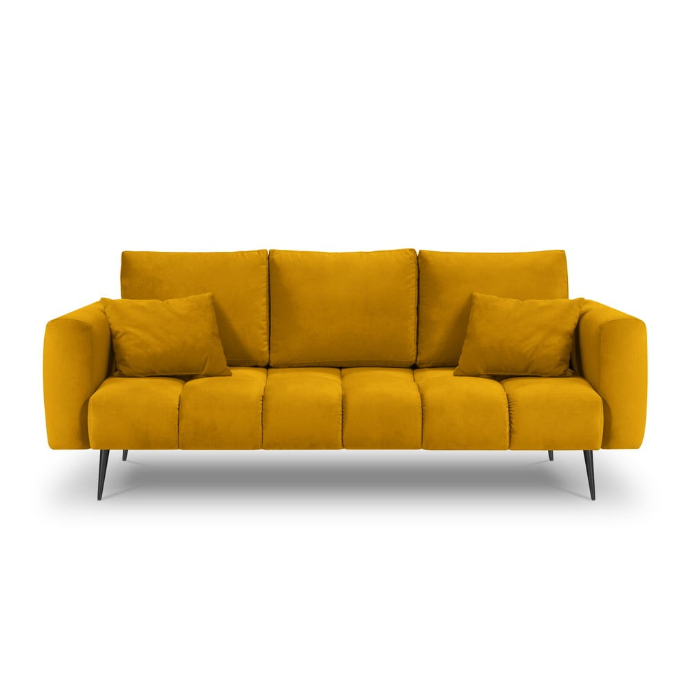 Canapea cu tapițerie de catifea Interieurs 86 Octave, galben