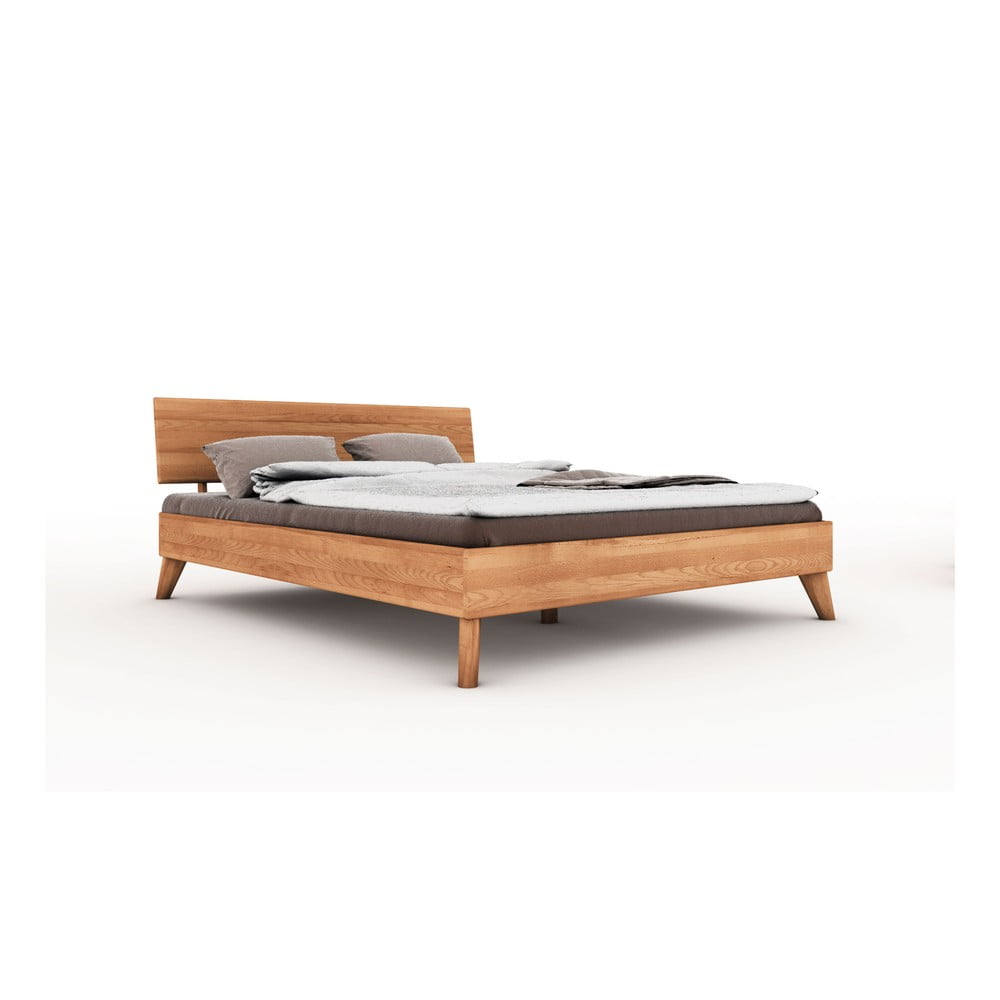 Pat dublu din lemn de fag 140×200 cm Greg 1 – The Beds bonami imagine noua