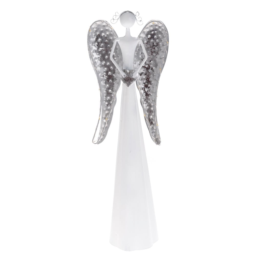 Statuetă din metal cu led în formă de înger dakls, înălțime 40 cm
