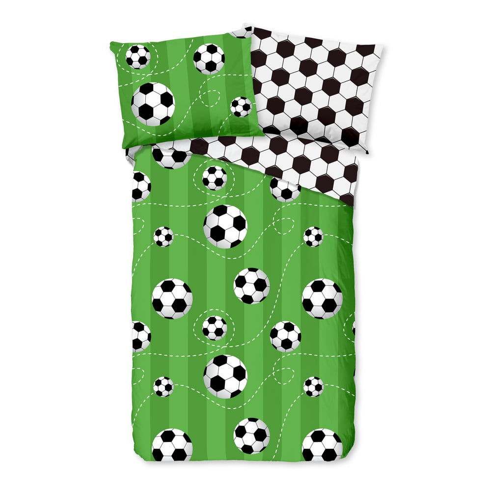 Lenjerie din bumbac pentru copii bonami selection soccer, 140 x 200 cm