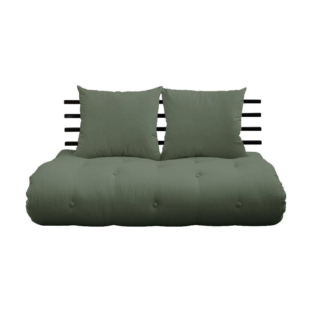 Canapea variabilă Karup Design Shin Sano Black/Olive Green, verde bonami.ro