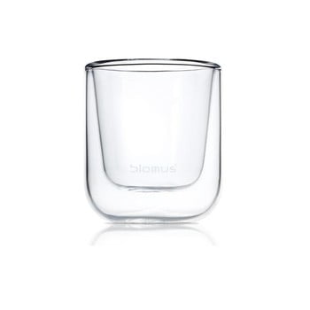 Set 2 pahare pentru espresso din sticlă dublă termorezistentă blomus nero, 80 ml