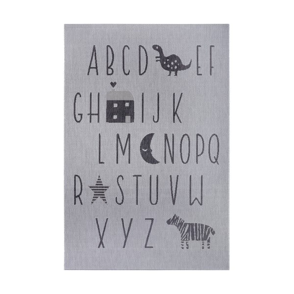 Covor copii Ragami Letters, 200 x 290 cm, gri
