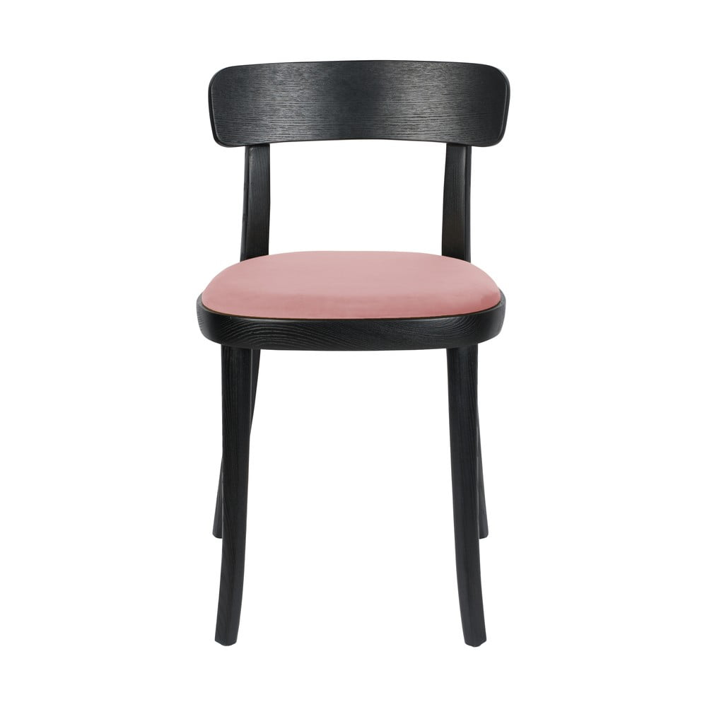 Set 2 scaune cu șezut roz Dutchbone Brandon, negru bonami.ro