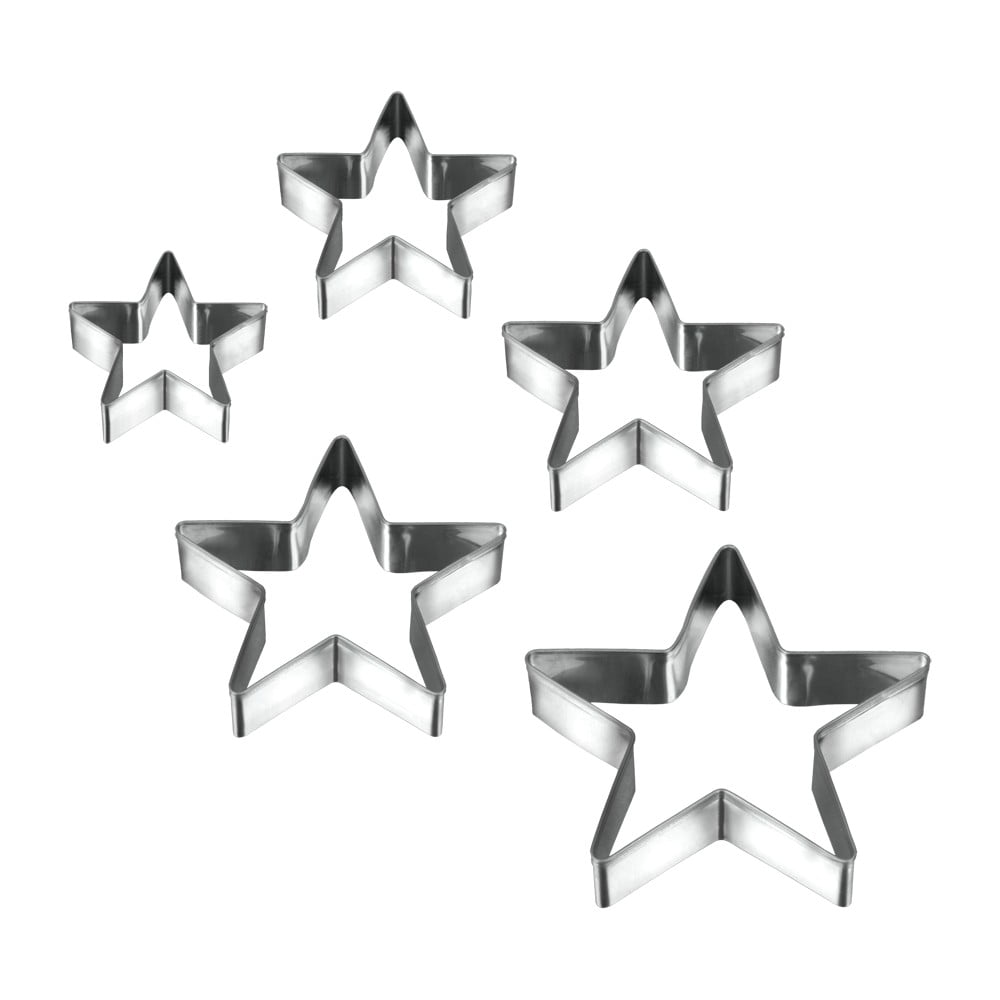 Set 5 forme pentru prăjituri în formă de stea Metaltex Cookie Cutters bonami.ro imagine 2022
