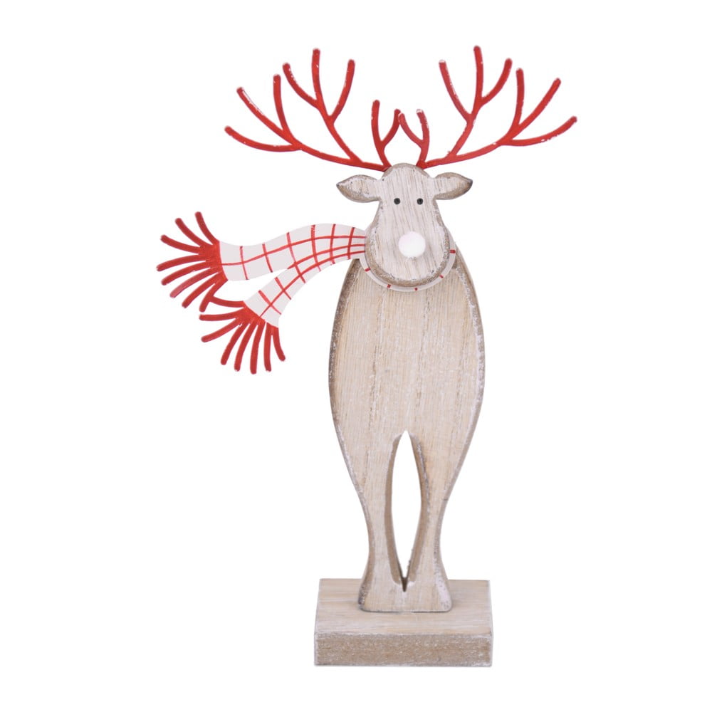  Figurină ren de Crăciun cu eșarfă Ego Dekor 