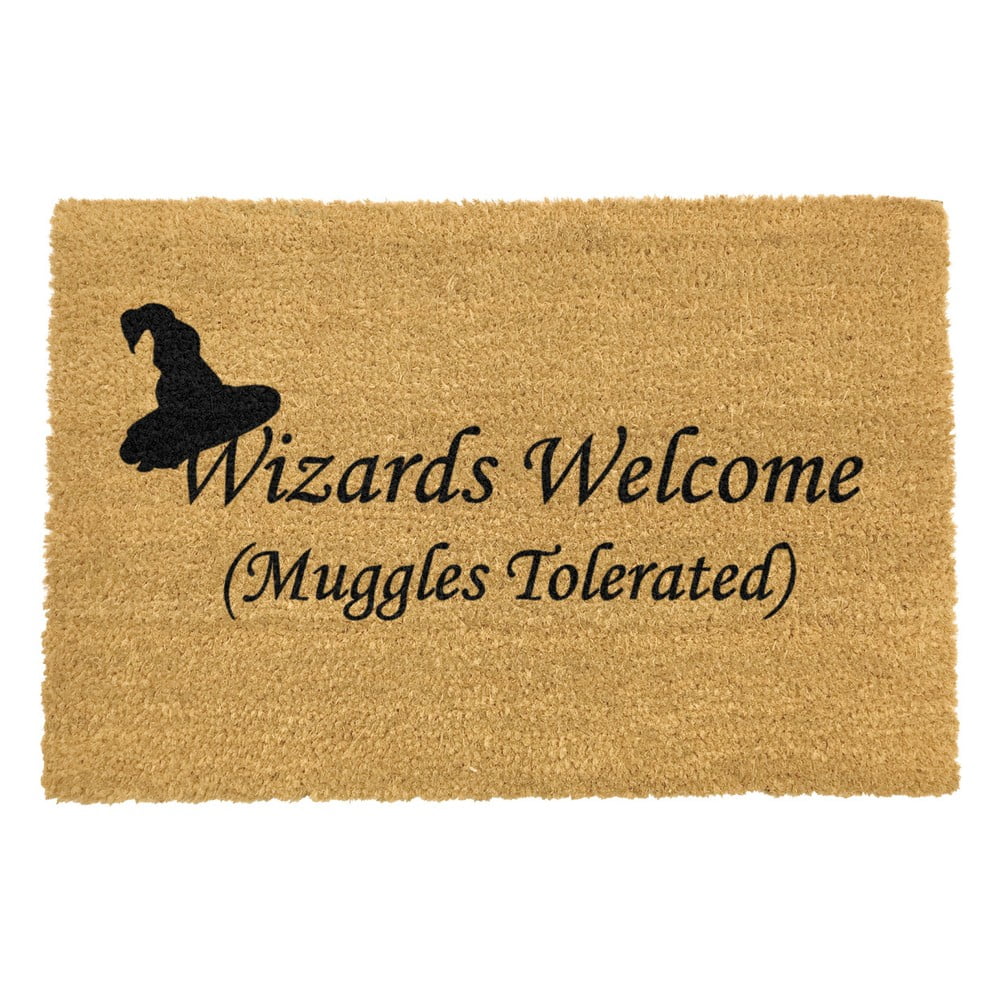Covoraș intrare din fibre de cocos Artsy Doormats Wizards Welcome, 40 x 60 cm Artsy Doormats imagine 2022
