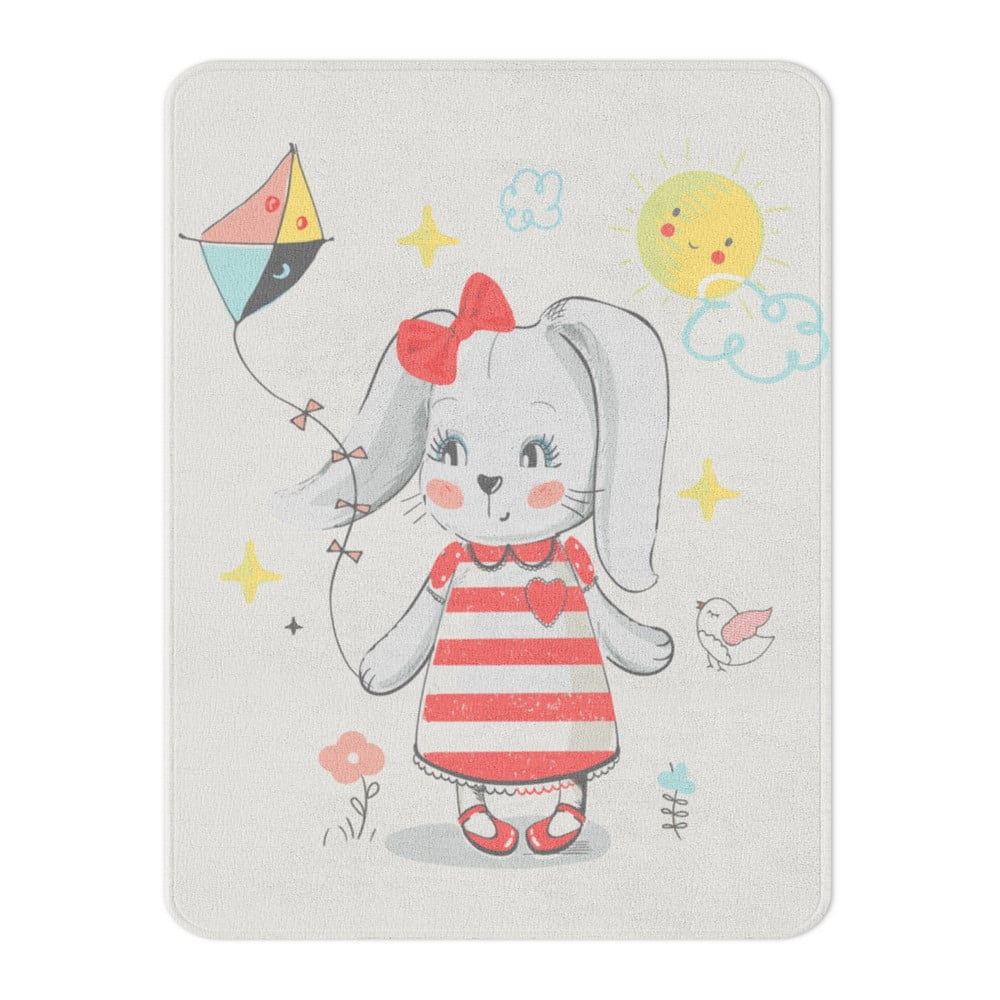 Covor pentru copii alb 100x140 cm Happy Bunny – Oyo Concept