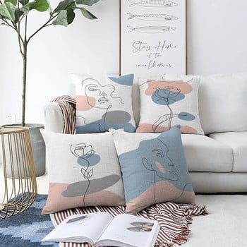 Set 4 fețe de pernă minimalist cushion covers portrait, 55 x 55 cm