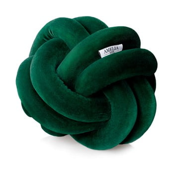 Pernă decorativă ameliahome nancy knot grey, verde