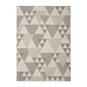 Covor pentru exterior universal clhoe triangles, 80 x 150 cm, bej-gri