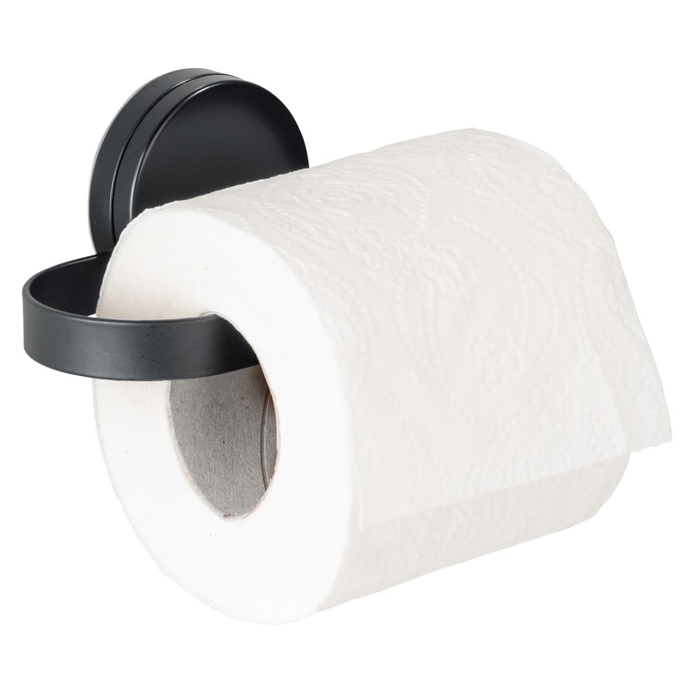 Suport pentru hârtia de toaletă Wenko Static-Loc® Pavia, negru bonami.ro