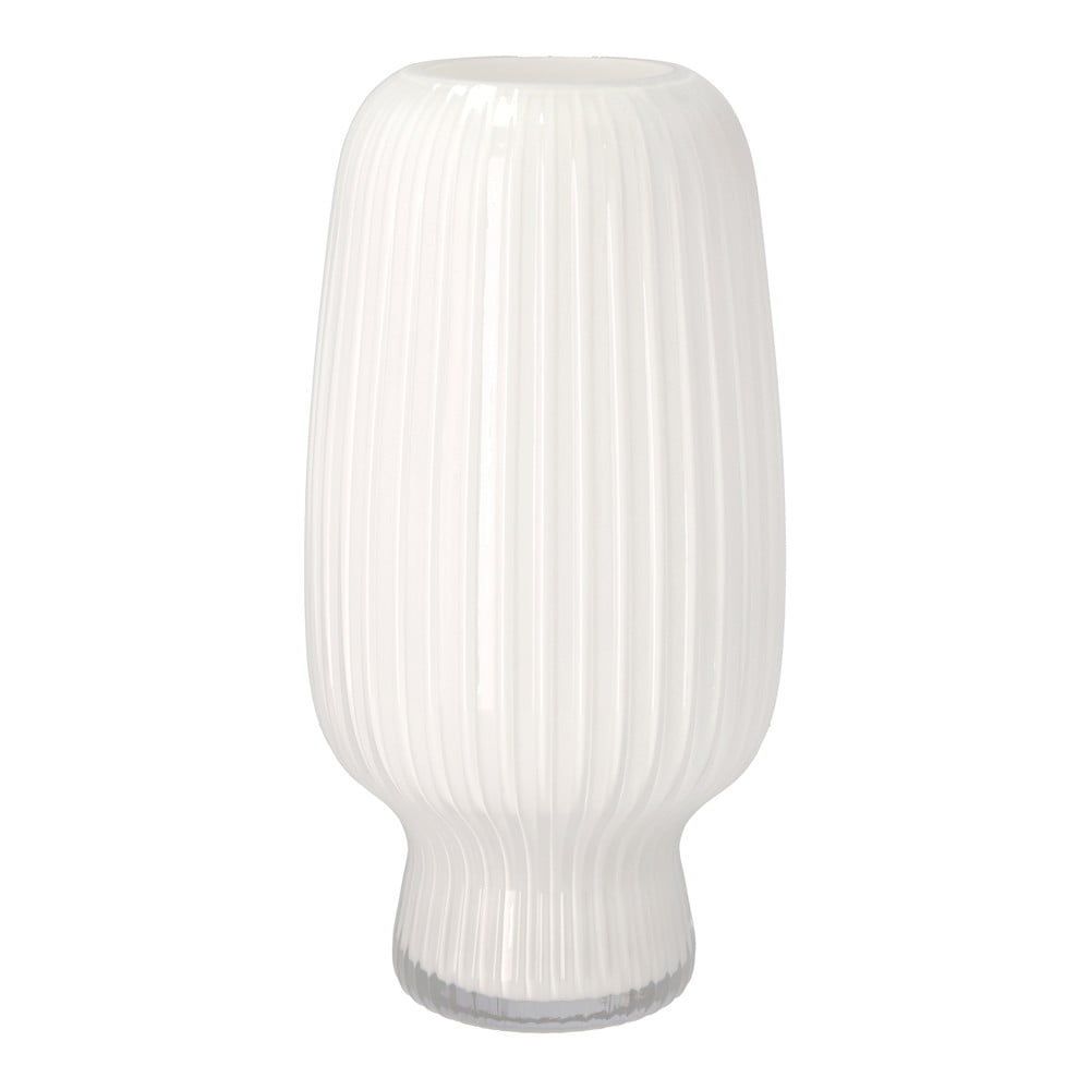 Vază albă din sticlă (înălțime 31,5 cm) Cuneo – Villa Collection
