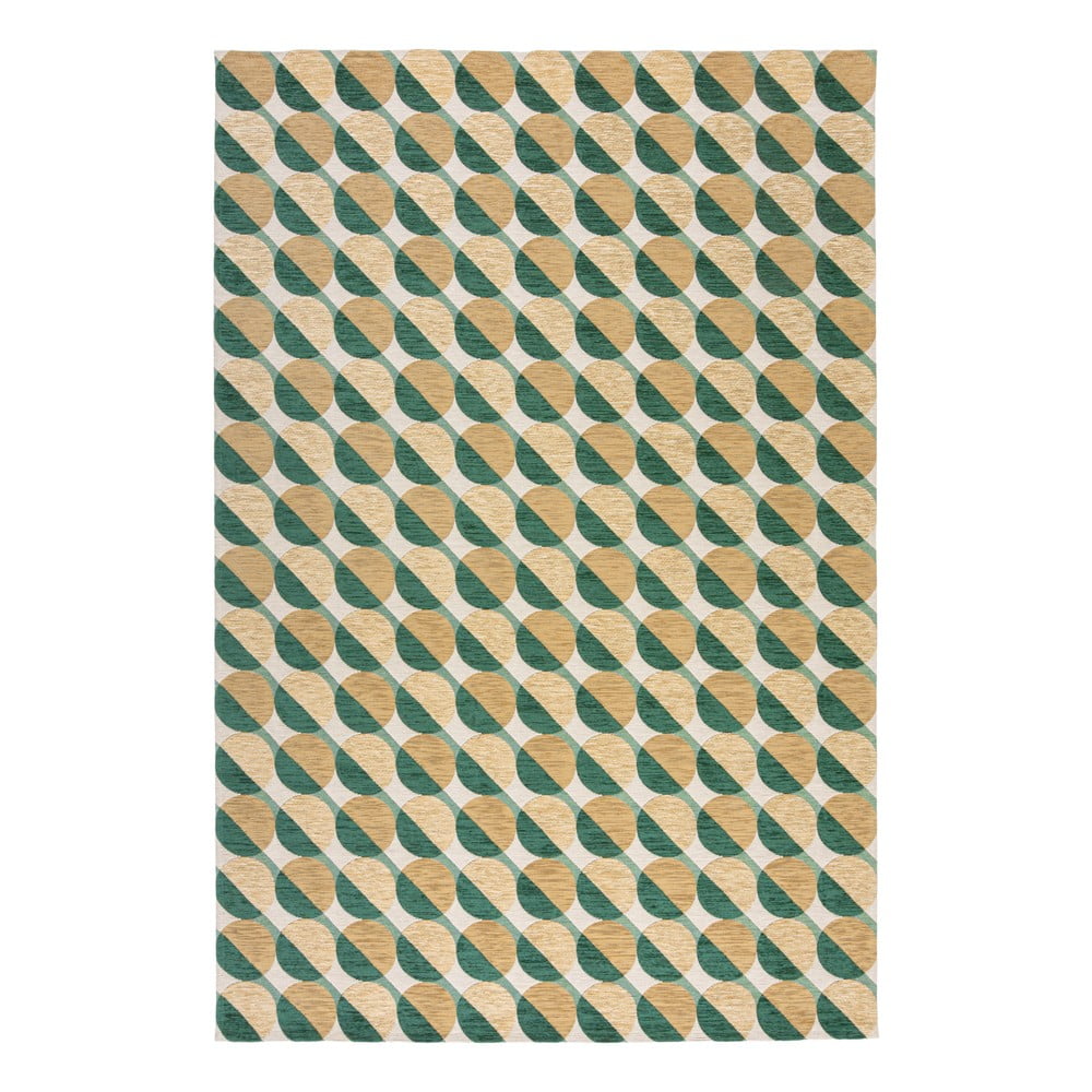 Covor galben/verde 120x170 cm Carlos Circle Geo – Flair Rugs