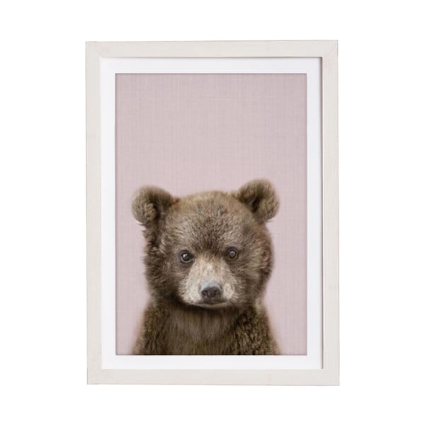 Tablou cu ramă pentru perete Querido Bestiario Baby Bear, 30 x 40 cm