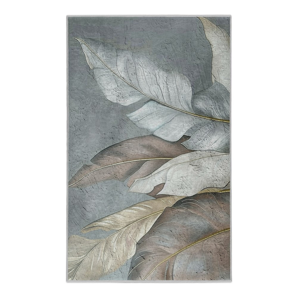 Covor verde/gri lavabil 160x230 cm Dusty Leaves – Mila Home