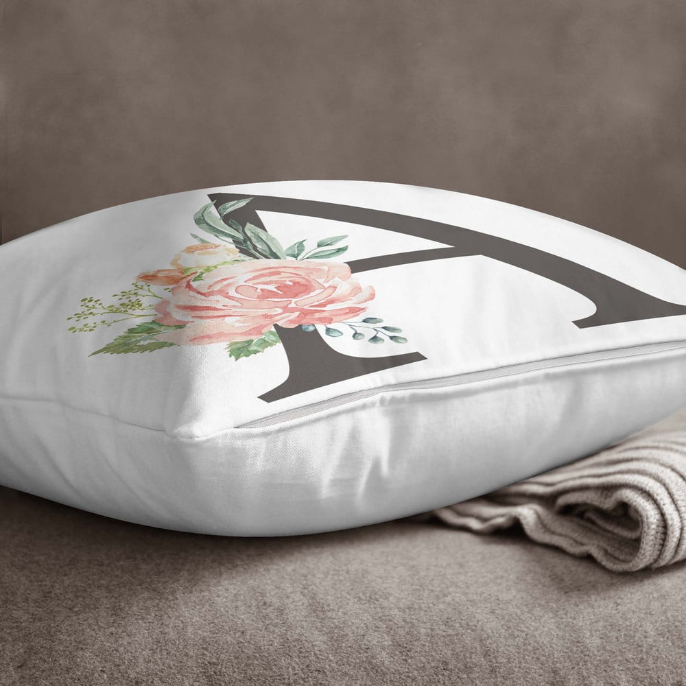 Față de pernă Minimalist Cushion Covers Floral Alphabet A, 45 x 45 cm Alphabet imagine noua