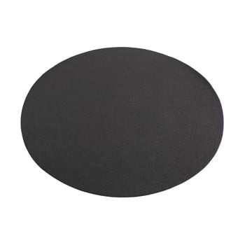 Suport farfurie din imitație de piele ziczac troja, 33 x 45 cm, negru