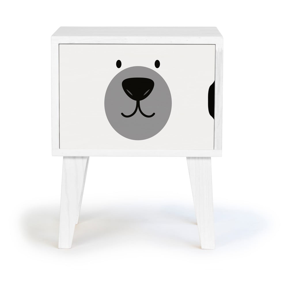 Noptieră din lemn pentru copii Little Nice Things Polar Bear Bear imagine noua