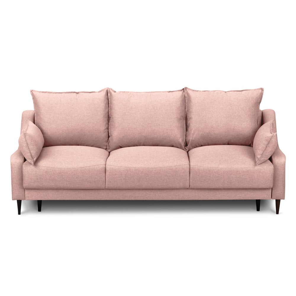 Canapea extensibilă cu spațiu pentru depozitare Mazzini Sofas Ancolie, roz, 215 cm bonami.ro