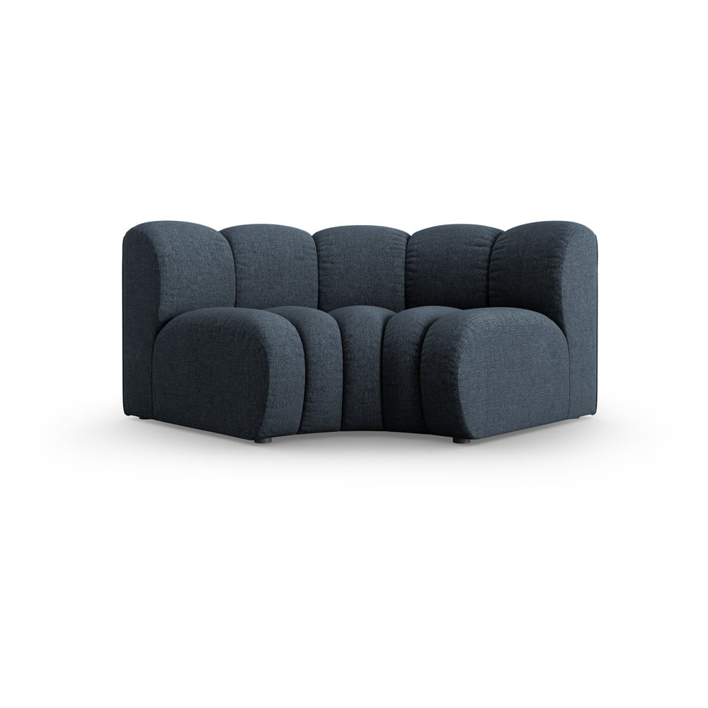 Modul pentru canapea modulară albastru cu tapițerie din chenille (cu colț variabil) Lupine – Micadoni