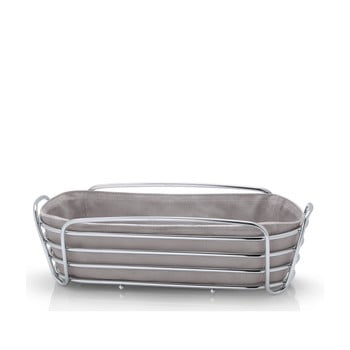 Coș oval pentru pâine cu pânză din bumbac blomus delara, lățime 32 cm, gri