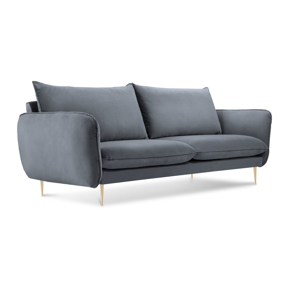 Canapea cu tapițerie din catifea Cosmopolitan Design Florence, gri, 160 cm 160 imagine model 2022