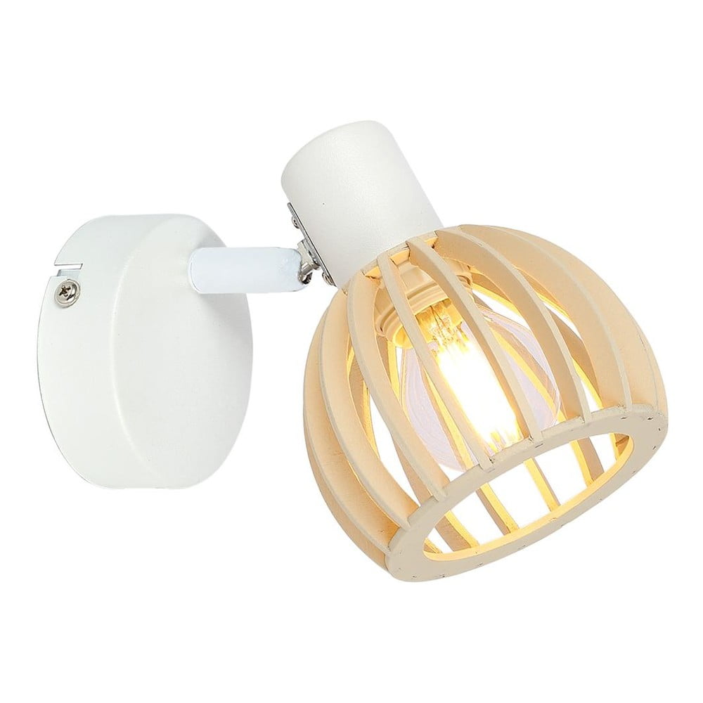 Aplică de perete albă/în culoare naturală ø 10 cm Atarri – Candellux Lighting