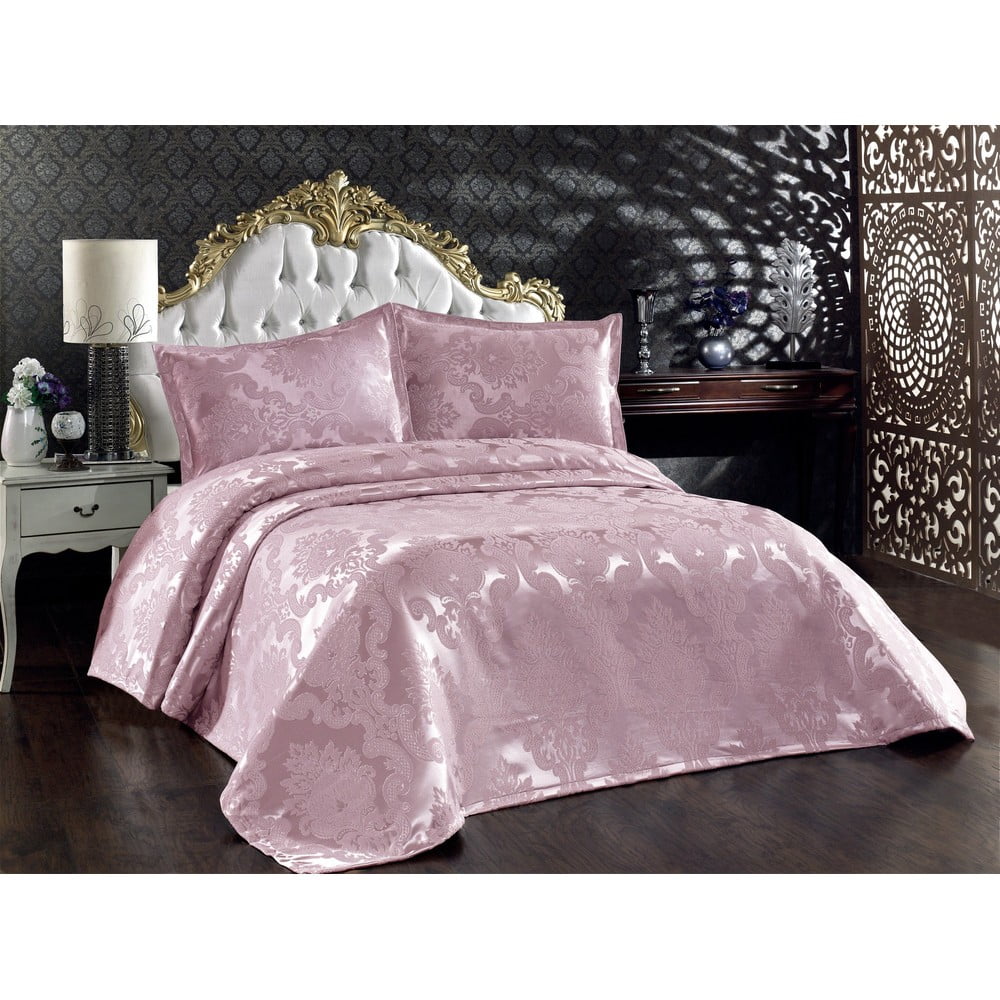 Cuvertură roz din bumbac pentru pat dublu 240×260 cm Beste – Mijolnir 240x260 pret redus