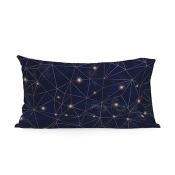 Set 2 fețe de pernă din bumbac blanc deep blue, 50 x 75 cm