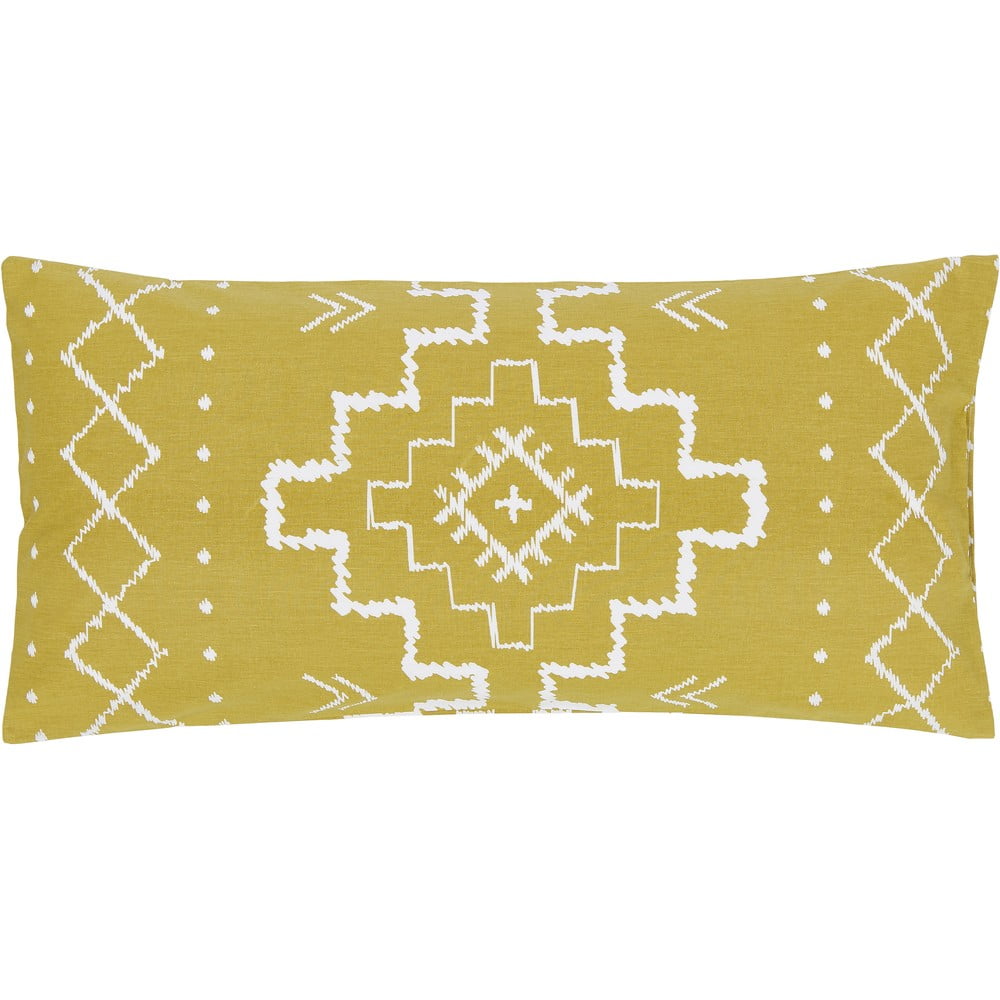 Față de pernă decorativă din bumbac ranforce westwing collection, 40 x 80 cm, galben