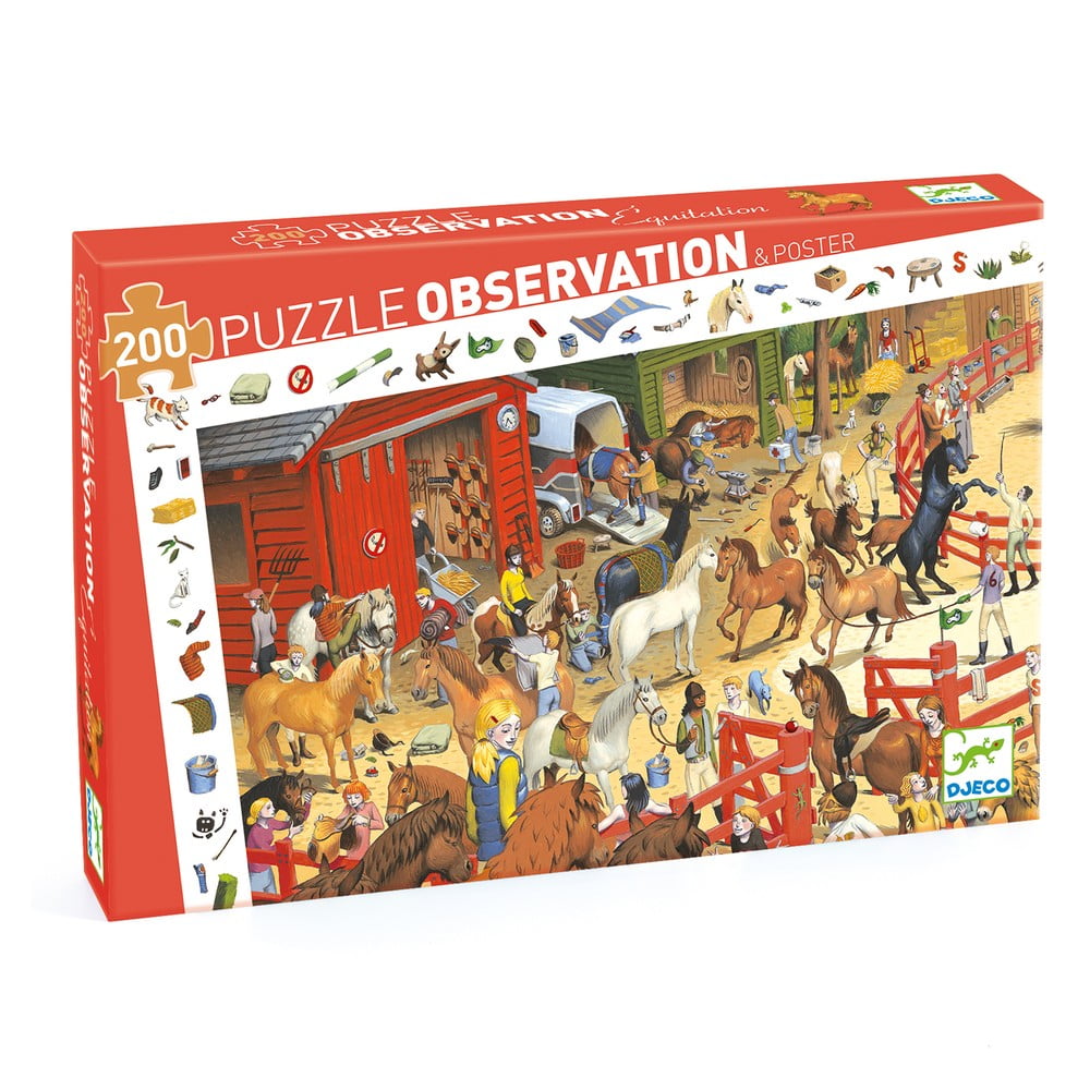 Puzzle pentru copii Djeco Observation Horse