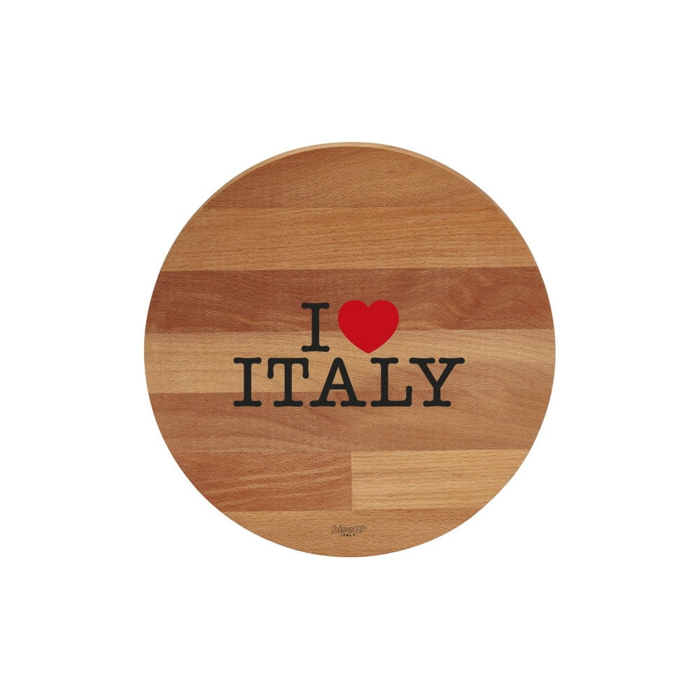Tocător din lemn de fag Bisetti I Love Italy, ø 30 cm