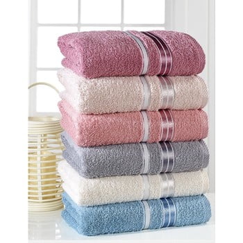 Set 6 prosoape pure cotton sedef, 50 x 85 cm