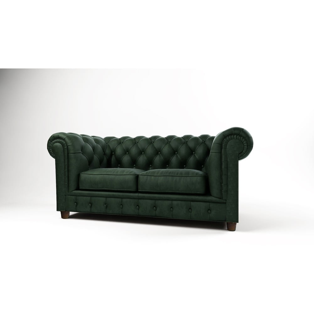 Canapea verde-închis cu tapițerie din catifea 178 cm Cambridge – Ropez 178 imagine noua