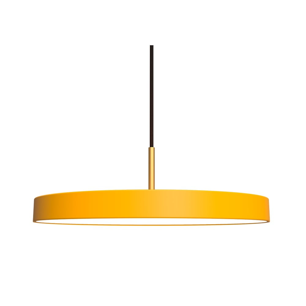 Lustră galbenă led cu abajur din metal ø 43 cm asteria – umage