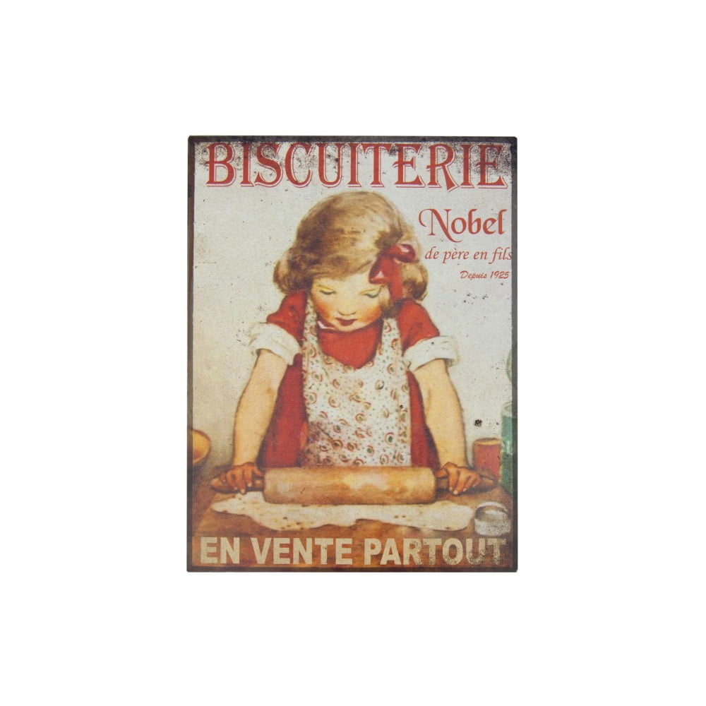 Poster metalic Antic Line Biscuiterie, 35 x 37 cm Antic Line