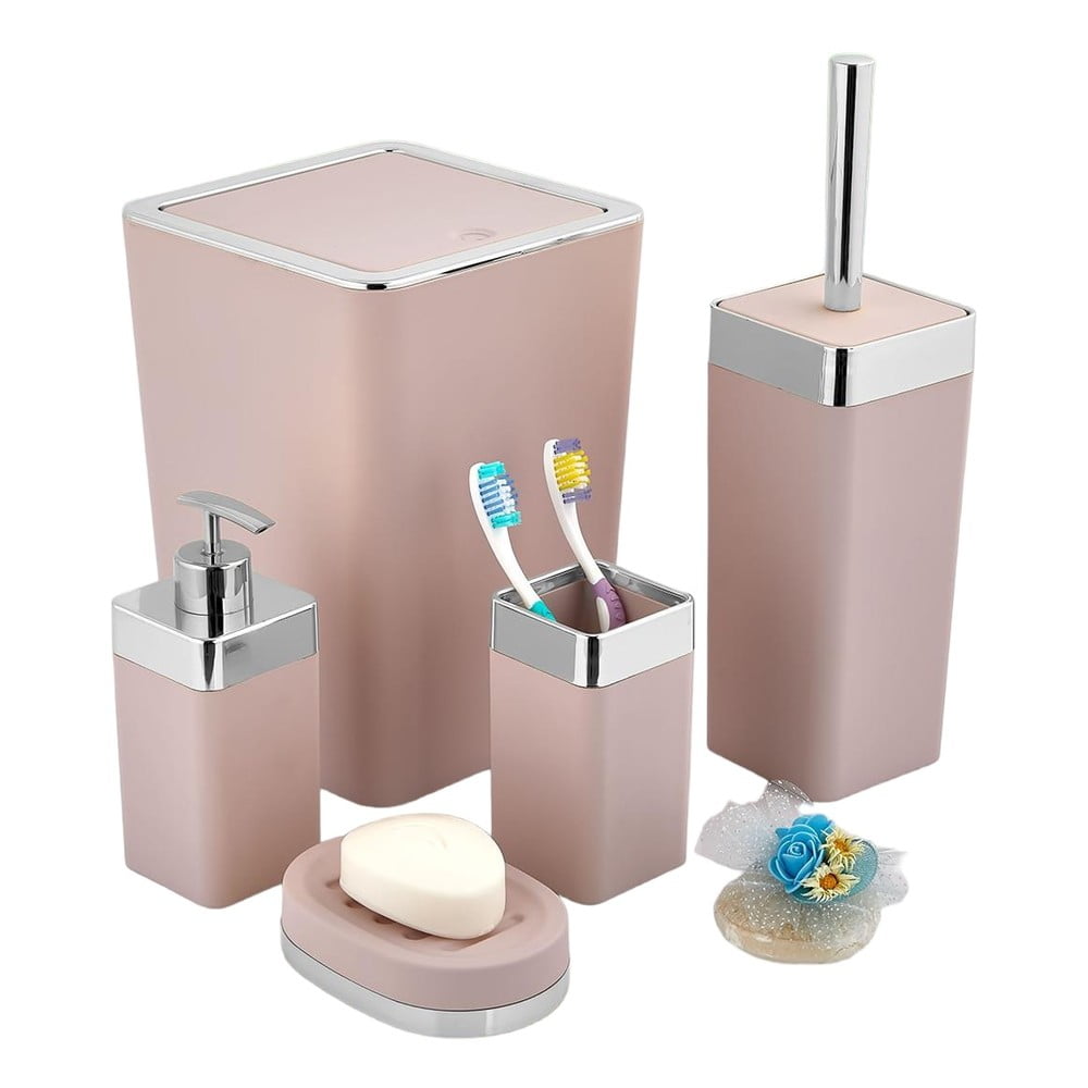  Set de accesorii de baie roz – Oyo Concept 