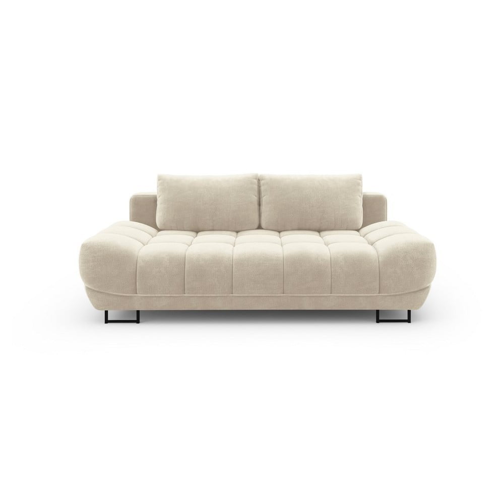 Canapea extensibilă cu 3 locuri și tapițerie de catifea Windsor & Co Sofas Cirrus, bej Bej imagine model 2022