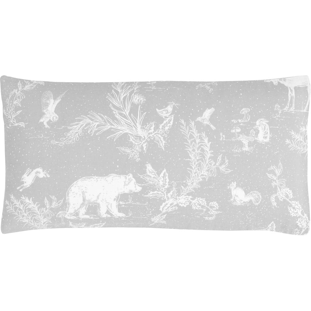 Față de pernă decorativă din bumbac westwing collection, 40 x 80 cm, gri