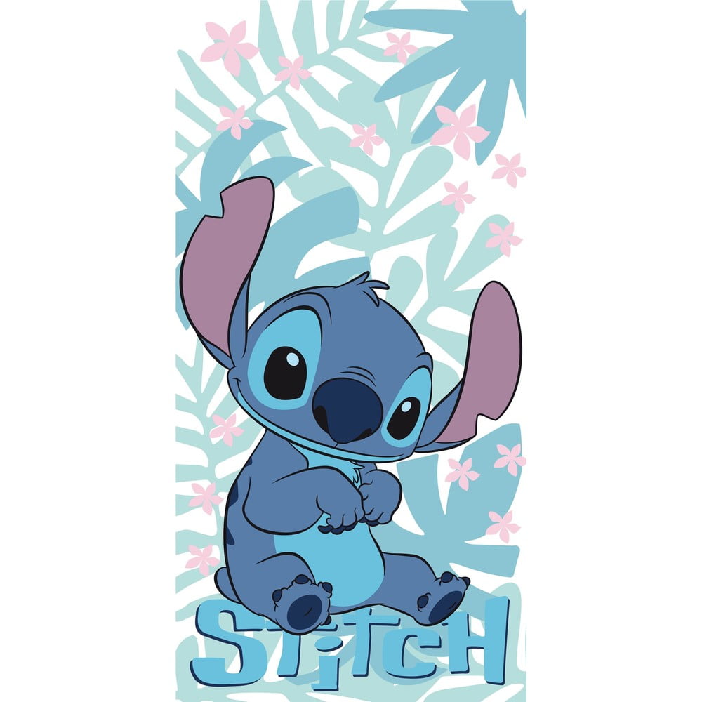 Prosop pentru copii albastru din bumbac 70x140 cm Lilo and Stitch 