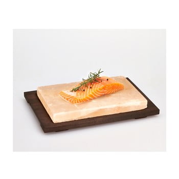 Tavă servire cu piatră de sare Bisetti Salt Plate, 20 x 30 cm