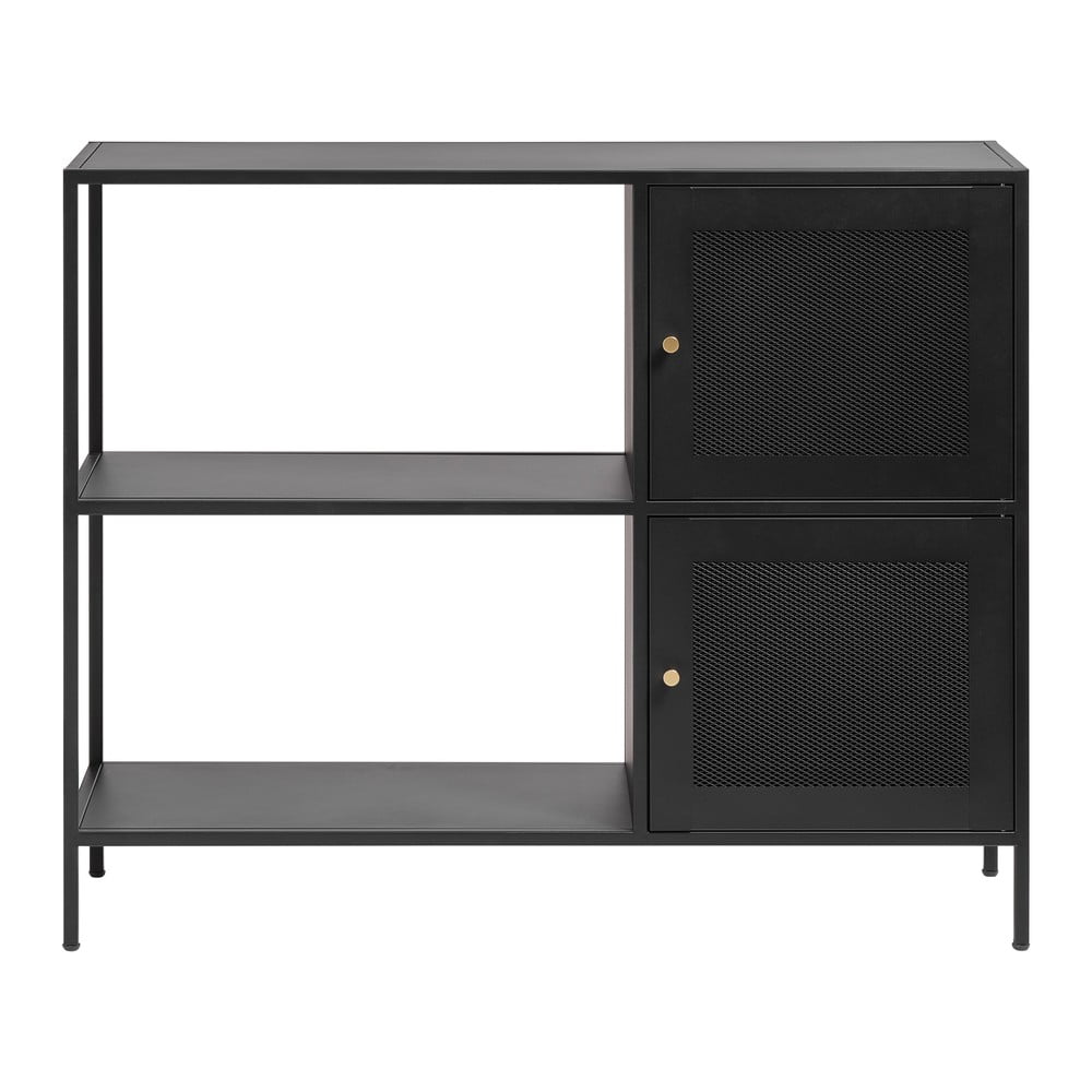 Bibliotecă neagră din metal 100×81 cm Malibu – Unique Furniture 100x81 imagine noua