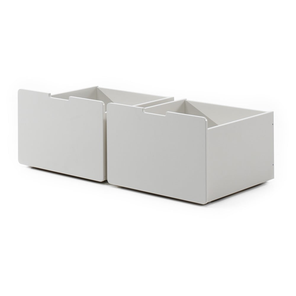 Set 2 sertare de depozitare pentru pat Vipack Pino, alb bonami.ro imagine 2022