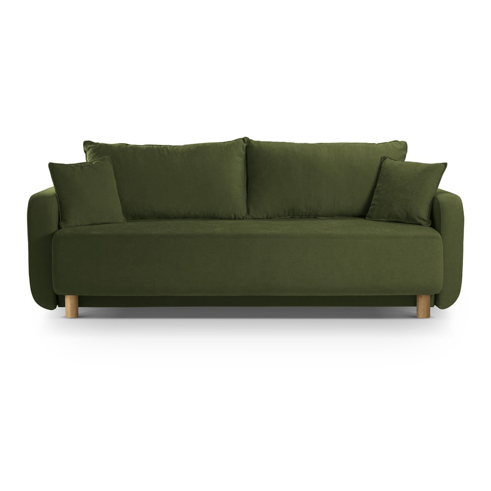 Canapea verde extensibilă/cu spațiu de depozitare 231 cm Elen – Micadoni