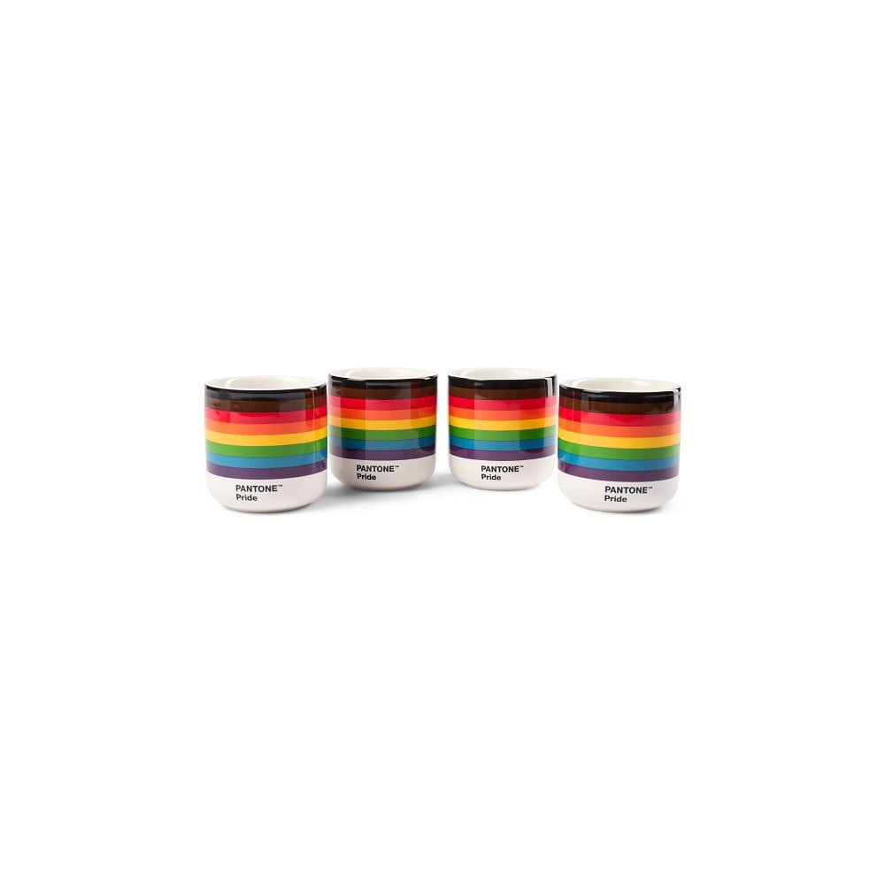 Set 4 căni din ceramică pantone pride, 175 ml
