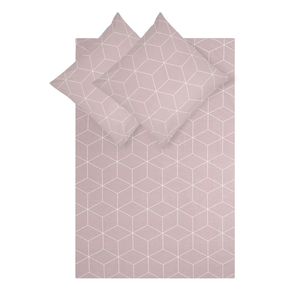 Lenjerie de pat din bumbac ranforce by46, 200 x 200 cm, roz 200 imagine noua somnexpo.ro