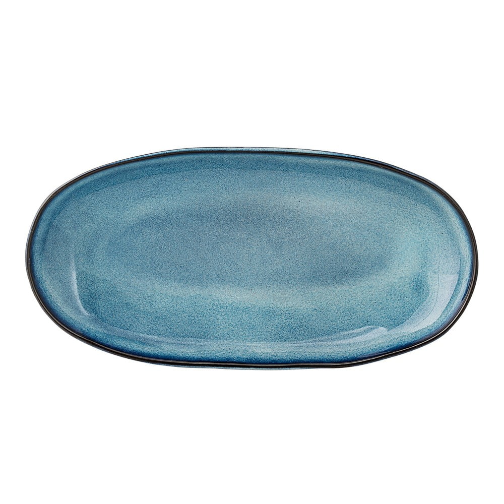 Platou din ceramică Bloomingville Sandrine, albastru Bloomingville