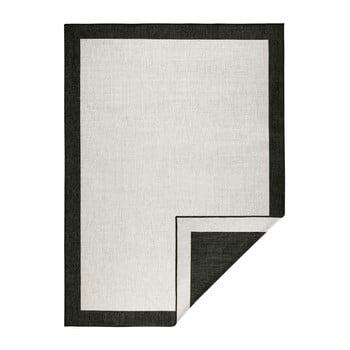 Covor adecvat pentru exterior bougari panama, 120 x 170 cm, negru - crem