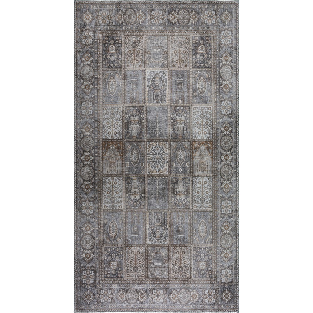 Covor tip traversă gri lavabil 80x200 cm Vintage Orient – Vitaus